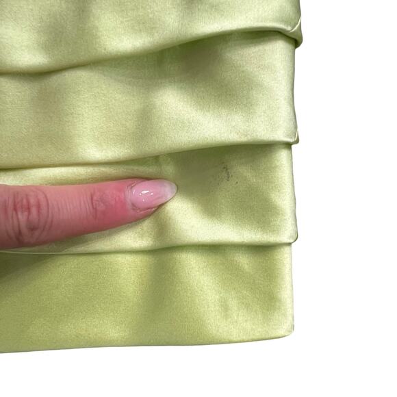 Carmen Marc Valvo Ombre Green White Y2K Sleeveless Mini Dress size 8 NEW Tags - Picture 5 of 13